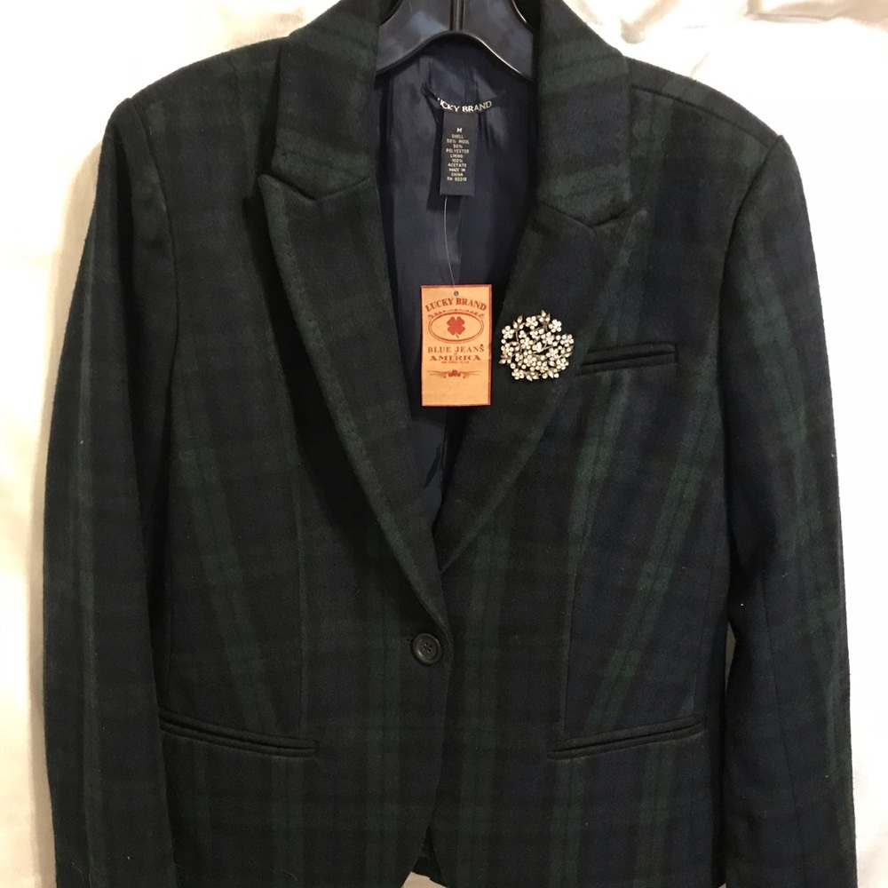 Fabulous plaid Lucky jacket, M, NWT